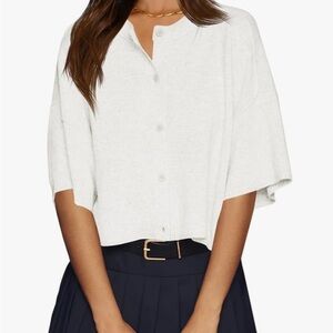 White Button-Up Women's Top
